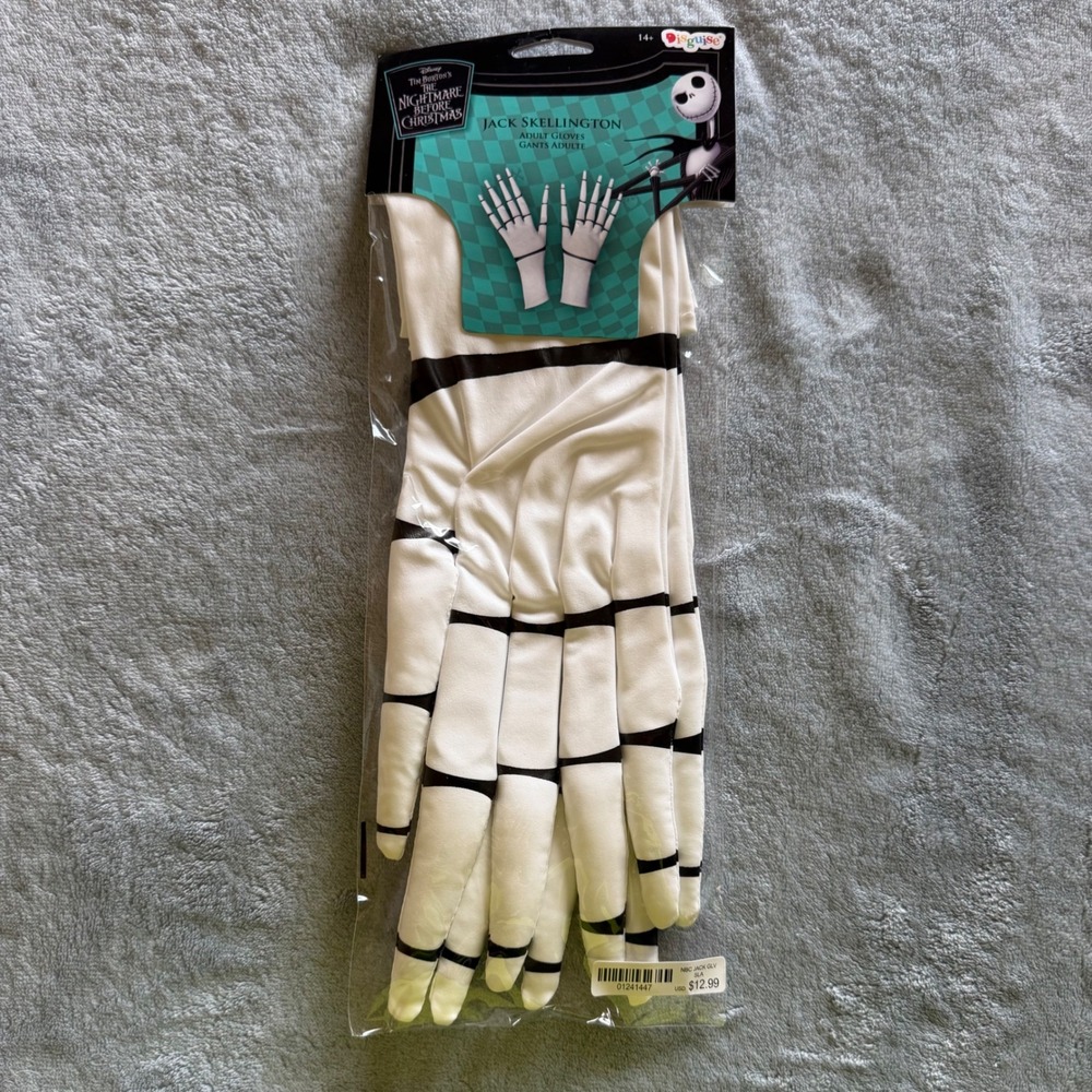Disney Nightmare Before Christmas Jack Skellington Adult Costume Gloves - AH1503